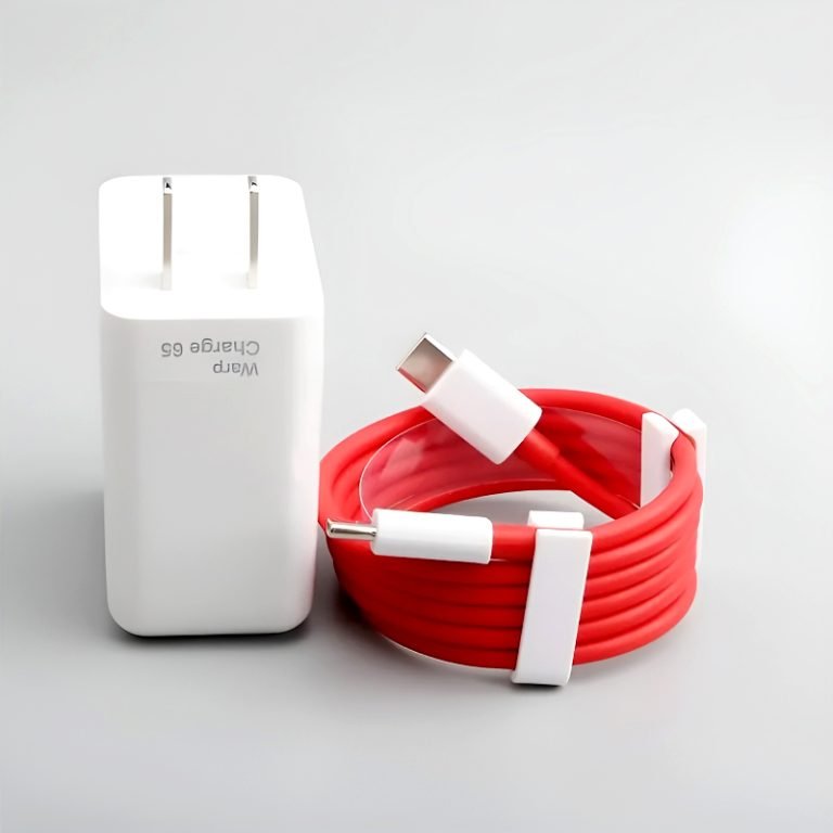oneplus 65w warp charge power adapter with type c to type c fast charging cable