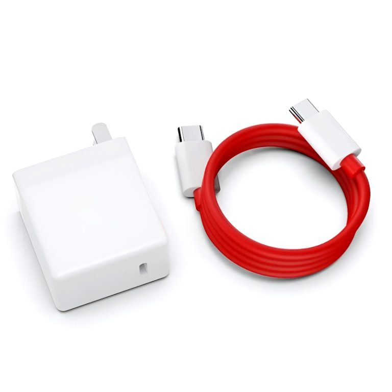 oneplus 65w warp charge power adapter with type c to type c fast charging cable