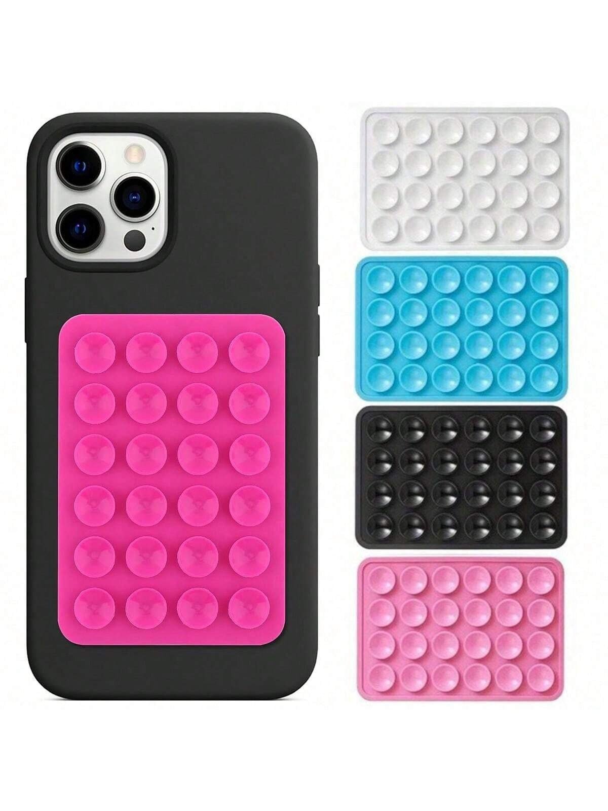 stick & grip suction cup phone holder | reusable silicone pad (random color)