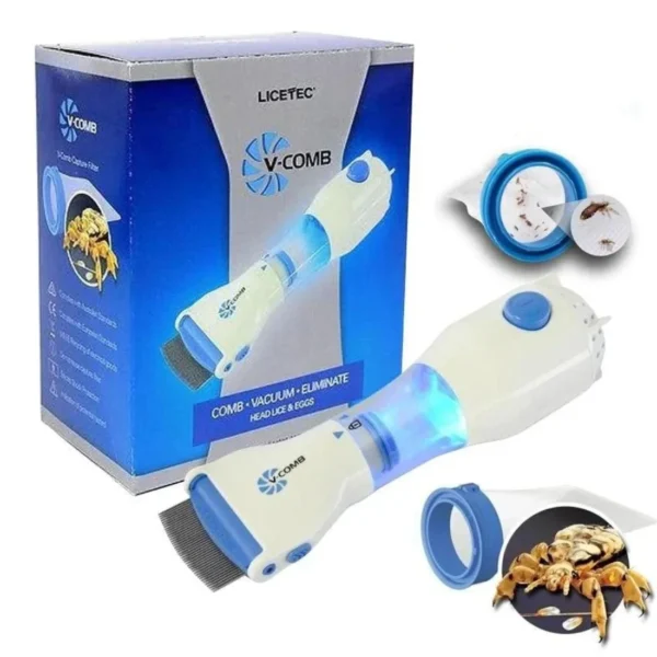 electric v comb anti lice machine | chemical free | with box & filters