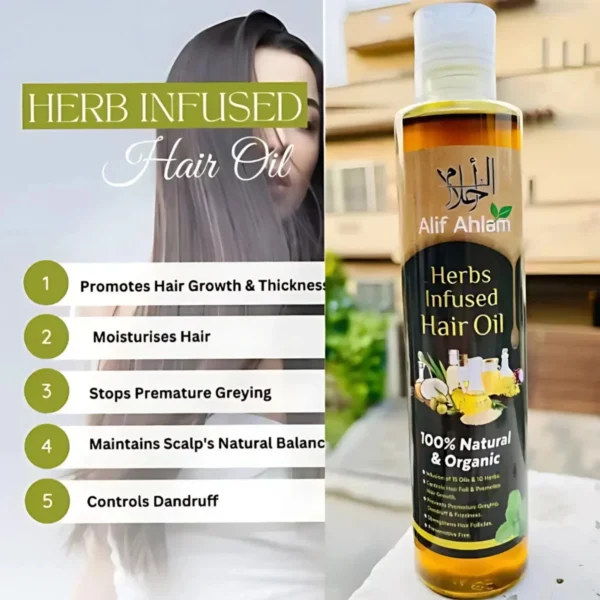 Alif Ahlam Herbs Infused Hair Oil | 100% Natural & Organic - Image 4