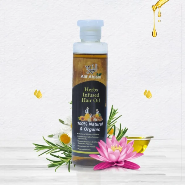 Alif Ahlam Herbs Infused Hair Oil | 100% Natural & Organic - Image 3