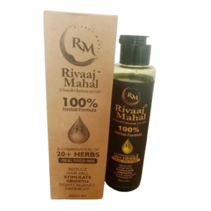 Rivaaj Mahal 100% Herbal Hair Oil | Natural Blend of 20+ Herbs for Strong & Healthy Hair