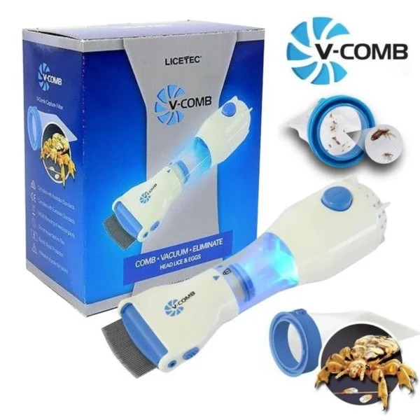 electric v comb anti lice machine | chemical free | with box & filters