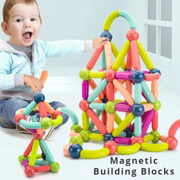 25 Pcs Magnetic Building Blocks Toy | Educational Magnetic Rods and Balls - Image 4