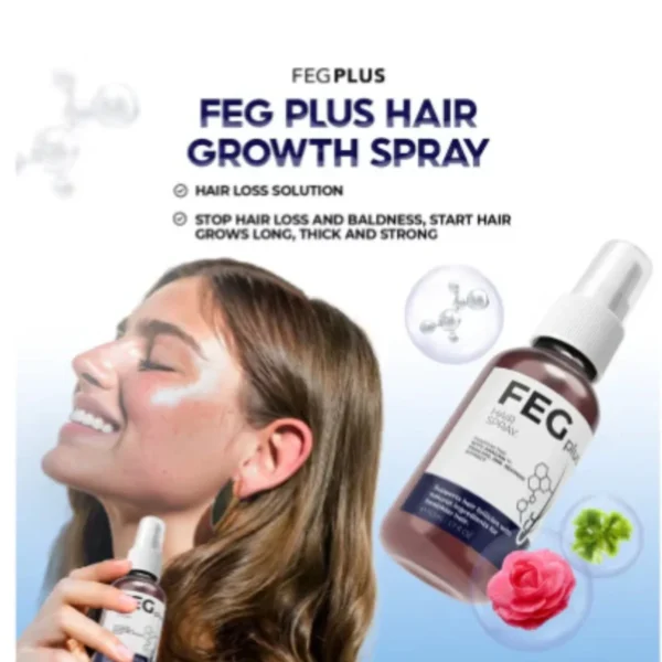 FEG Hair Growth & Anti-Hair Loss Serum – 50ml | FEG Plus Hair Growth Spray in Pakistan | Fast Regrowth & Anti-Hair Fall Solution - Image 4