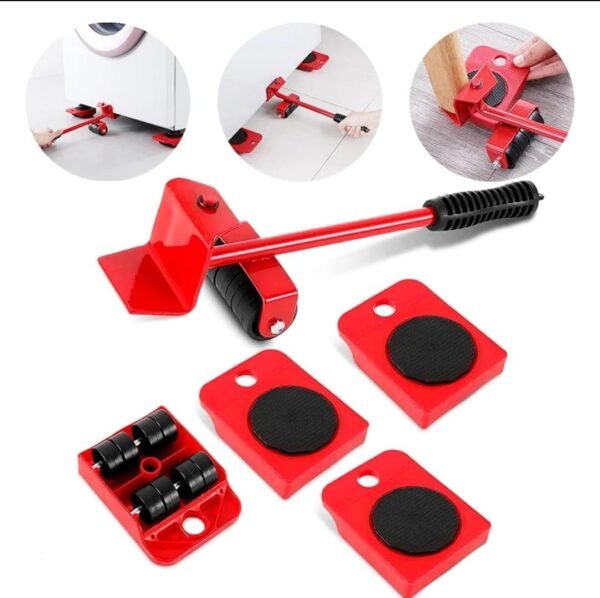 5 in 1 heavy furniture mover tool set | lifter & roller kit