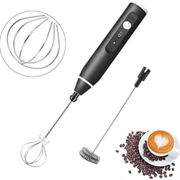 rechargeable electric coffee frother & egg beater | high speed handheld mixer with usb charging