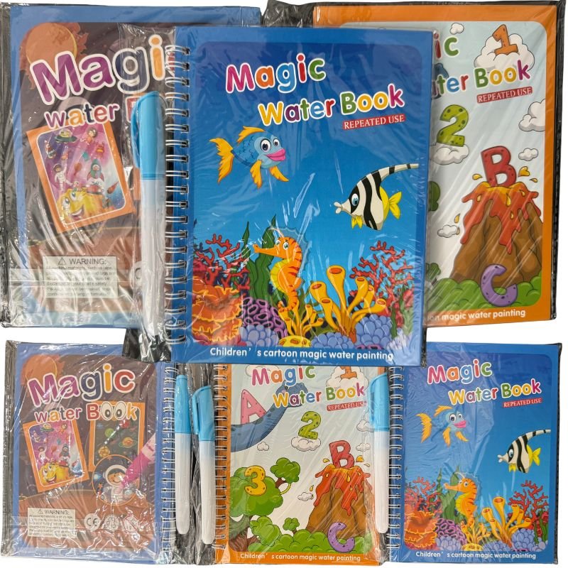 magic colouring book with water pen | mess free fun for kids