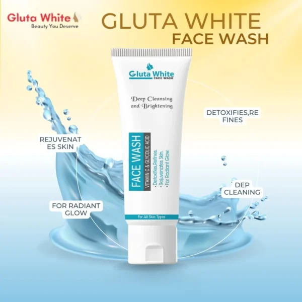 gluta white face wash | deep cleansing | brightening & oil control