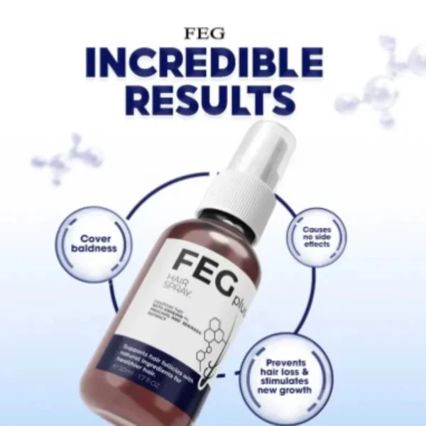 FEG Hair Growth & Anti-Hair Loss Serum – 50ml | FEG Plus Hair Growth Spray in Pakistan | Fast Regrowth & Anti-Hair Fall Solution - Image 3