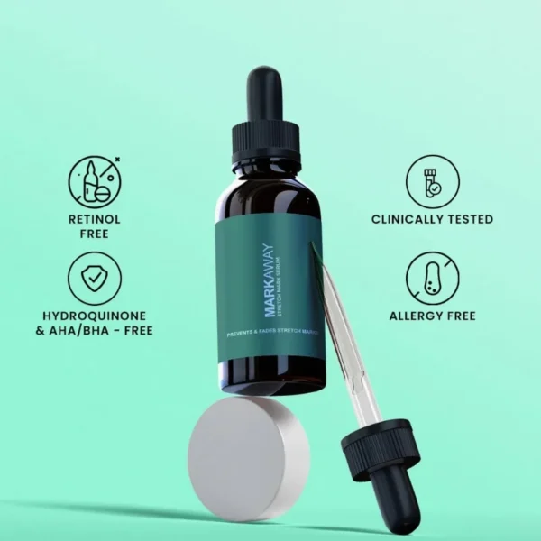Markaway Stretch Mark Serum | Herbal Formula for Scars & Skin Elasticity | 30ml - Image 5