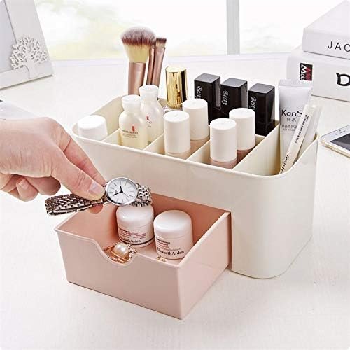 plastic makeup organizer | make up brush storage box with drawer | desktop cosmetics storage box division | office desk organiser | stationery storage box