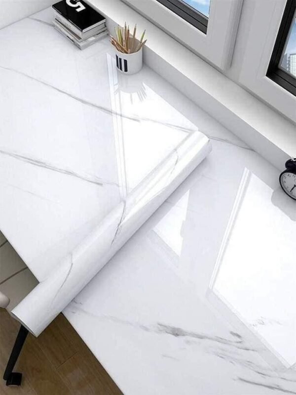 marble sheet sticker | white & grey | best quality | 60 x 200 cm