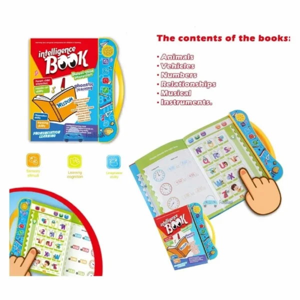 Intelligence Learning Book For Kids | Interactive English Letters Numbers And Sounds - Image 4
