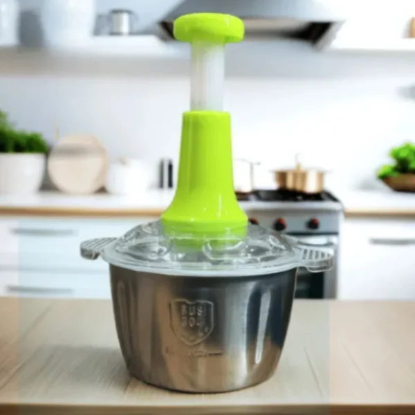 2L Manual Food Chopper | Stainless Steel Bowl & 4 Blades