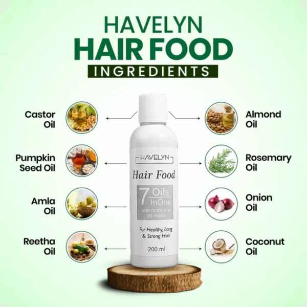 Havelyn Hair Food Oil 200ml | 7 Oils in One with 30+ Herbal Extracts for Strong & Healthy Hair - Image 7