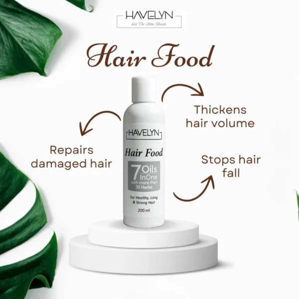 Havelyn Hair Food Oil 200ml | 7 Oils in One with 30+ Herbal Extracts for Strong & Healthy Hair