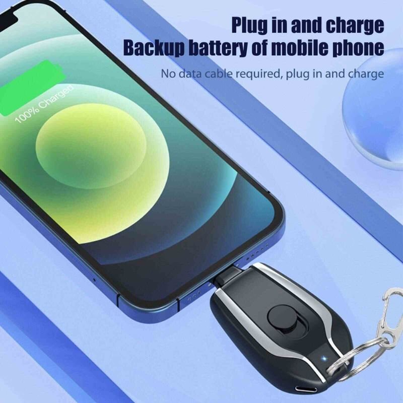 mini keychain power bank | ultra compact 1500mah emergency charger for phones & gadgets