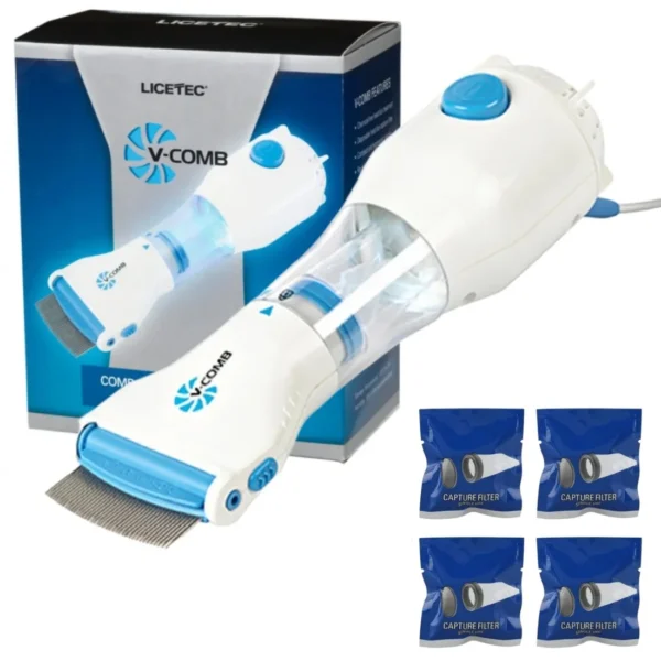 electric v comb anti lice machine | chemical free | with box & filters