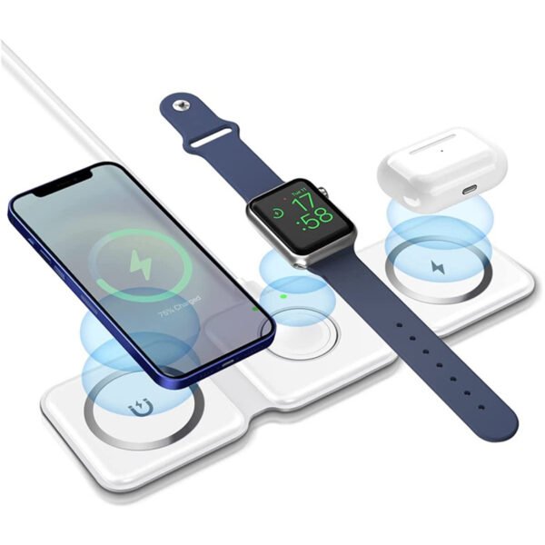 3 in 1 magnetic wireless charger foldable 15w original charging station