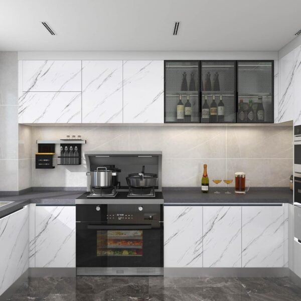 marble sheet sticker | white & grey | best quality | 60 x 200 cm