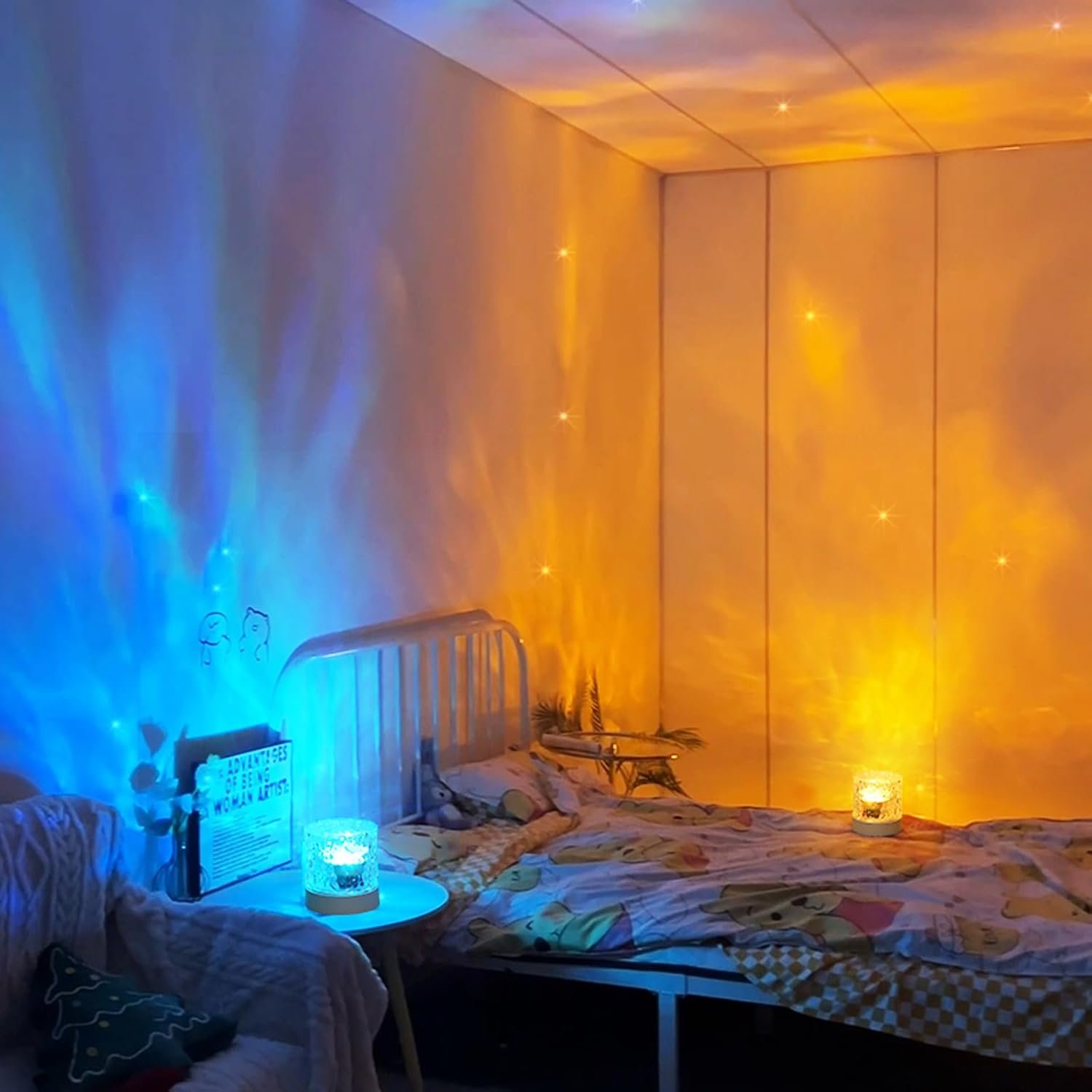 water ripple lamp | 16 color rotating night light