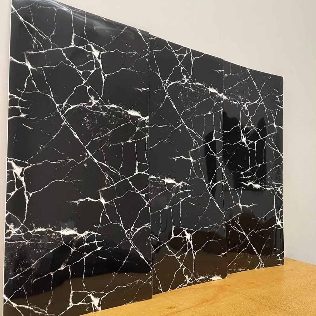 marble sheet sticker | black & white | 60 x 200 cm
