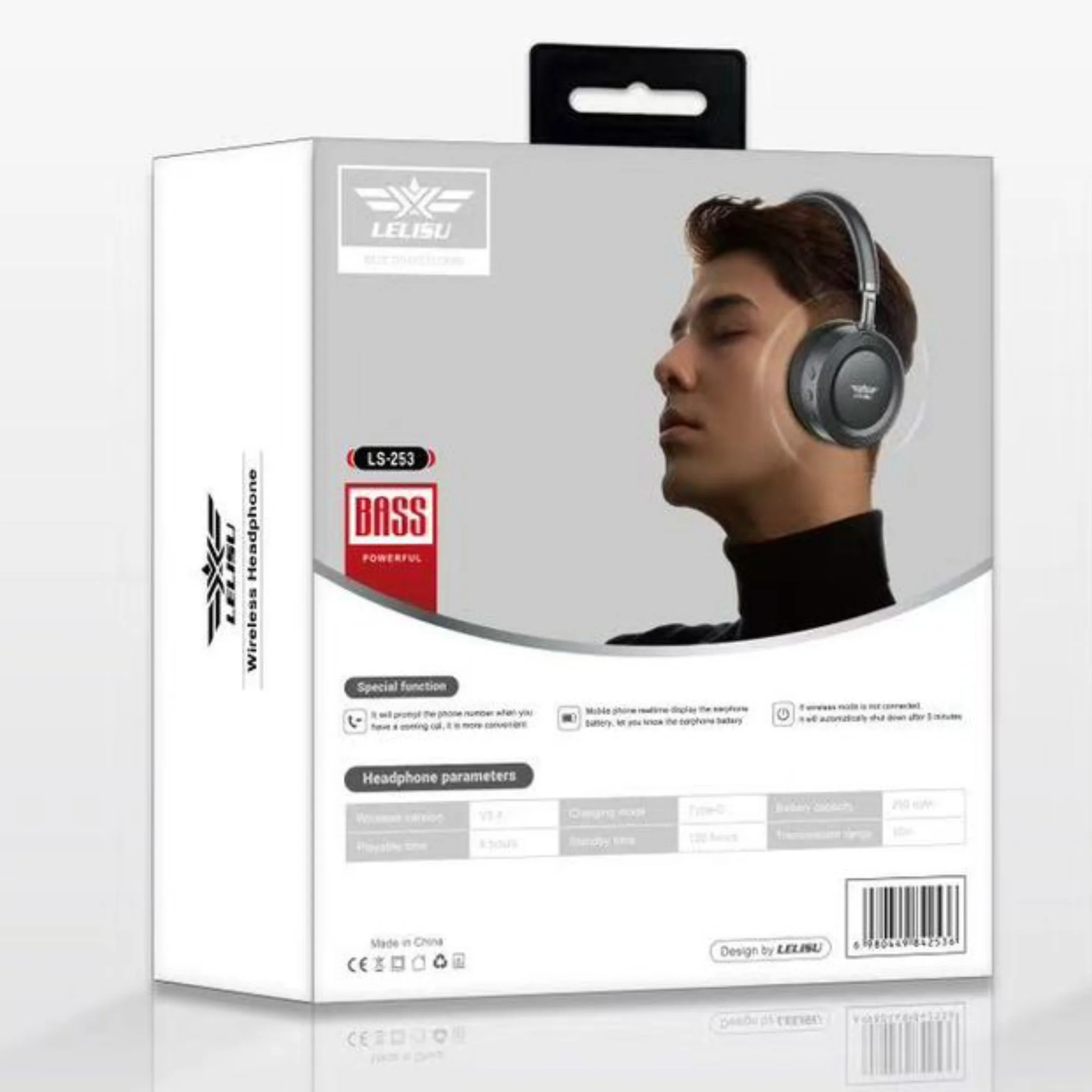 Lelisu LS-253 Wireless Headphones | Bluetooth Over-Ear Headset with Type-C Charging - Image 3