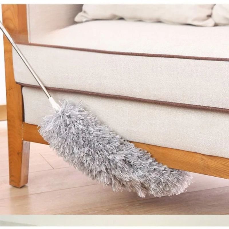 extendable microfiber duster with long telescopic handle | long reach, bendable head, washable fan & ceiling cleaner