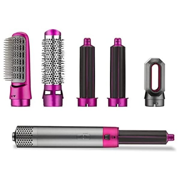 5 in 1 electric hair dryer brush kit i blow dryer, straightener, curler & volumizer (random color)