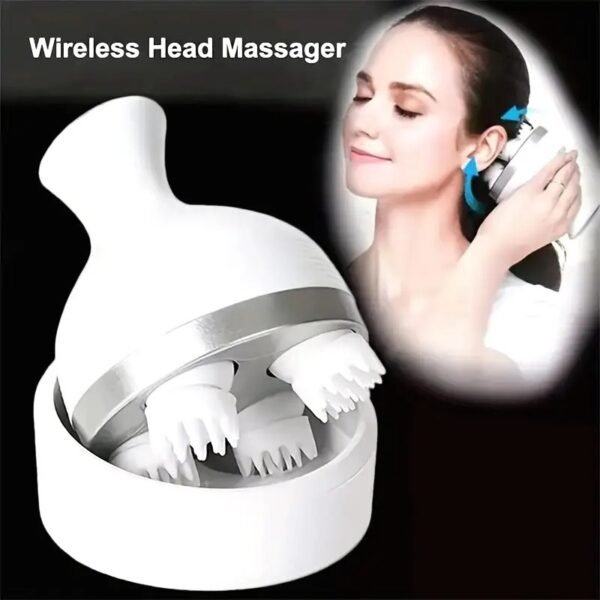 scalp massager — electric meridian massage with 4 moveable clusters