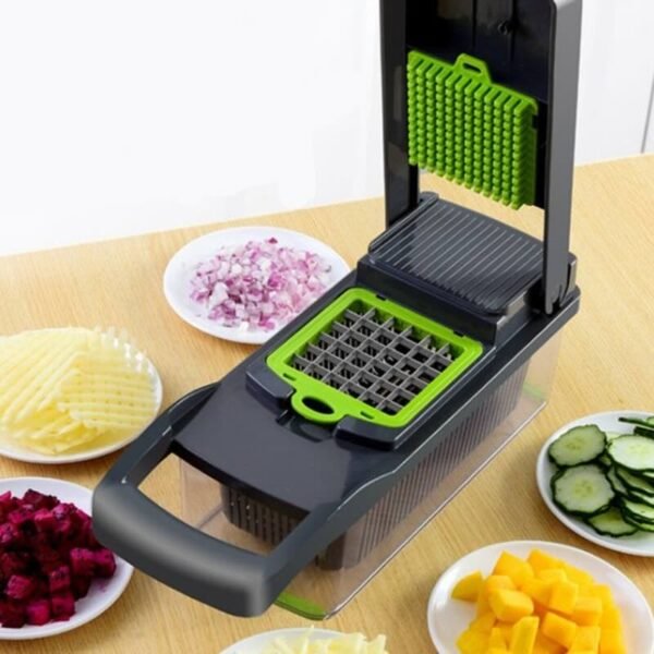 16 in 1 high quality mandoline slicer & vegetable chopper | multifunctional food cutter, grater & shredder for kitchen