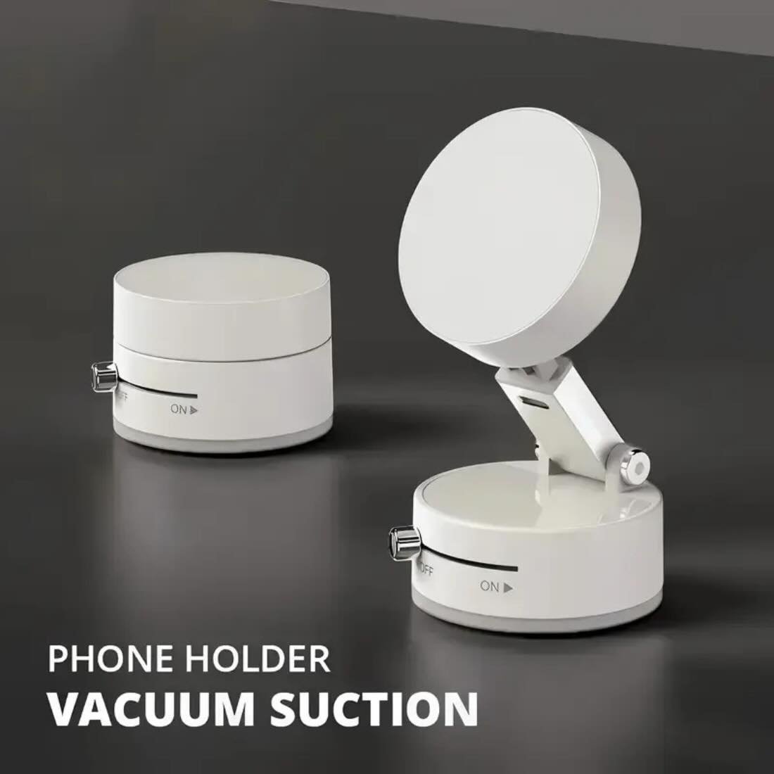 magnetic wireless phone holder with vacuum suction cup | foldable, strong magnetic grip for maximum phone security