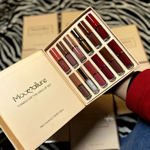12 Pcs Mocallure Matte Liquid Lipstick Set | High Pigment | Waterproof & Long-Lasting - Image 3