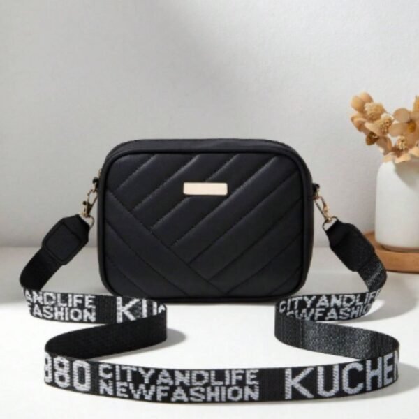 Leather Handbag for Girls & Women | Stylish  Shoulder Bag  for Daily Use & Gift | Black - Image 2