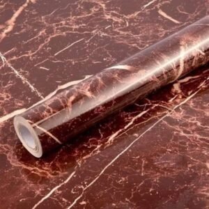Marble Sheet Sticker | Autumn Brown Design | 60cm x 200cm | Waterproof Self-Adhesive PVC Wallpaper for Furniture & Walls