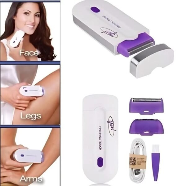 2 in 1 rechargeable painless hair remover for face & body | instant, pain free hair removal machine