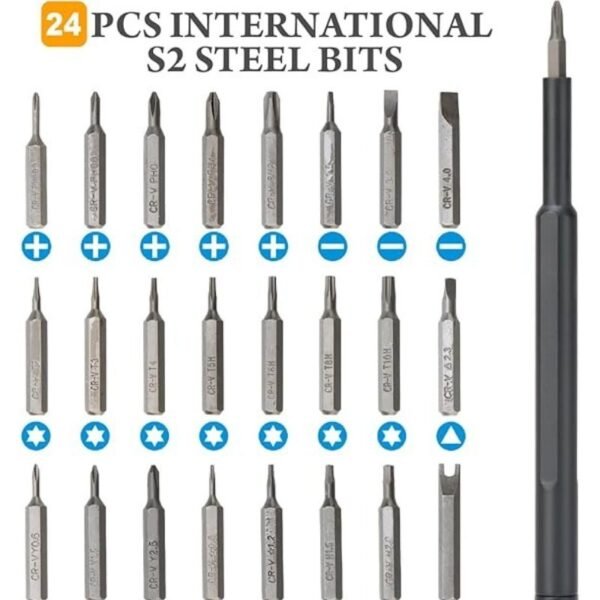 24 in 1 professional magnetic screwdriver set for electronics & phones