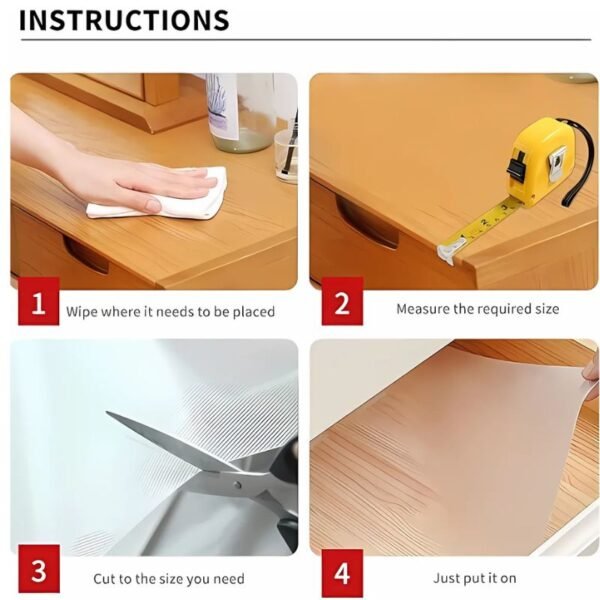 anti slip fridge & shelf mat | waterproof & washable sheet for kitchen, drawer, cabinet use | white color