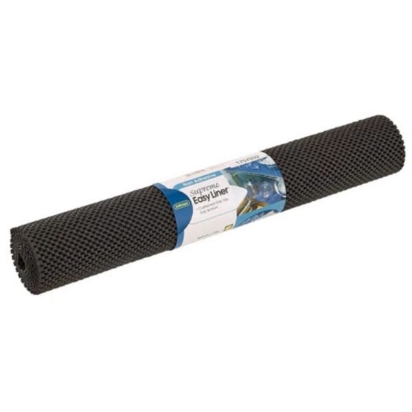 anti slip fridge & shelf mat | waterproof & washable sheet for kitchen, drawer, cabinet use | black color