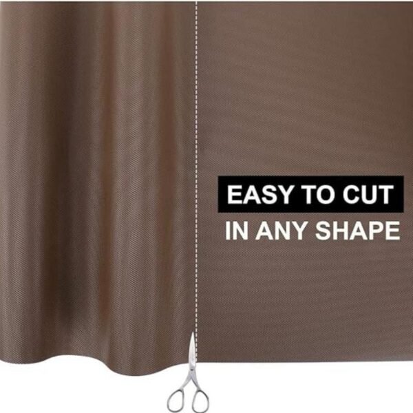 anti slip fridge & shelf mat | waterproof & washable sheet for kitchen, drawer, cabinet use | brown color