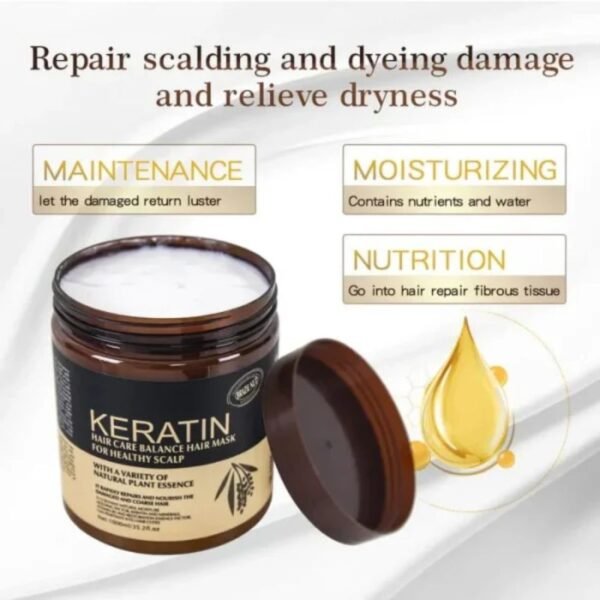 brazil nut keratin hair mask – nourishing hair & scalp treatment | strengthens & smooths | 500ml