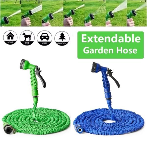 magic expandable hose pipe 100ft | lightweight, tangle free with 7 mode spray gun