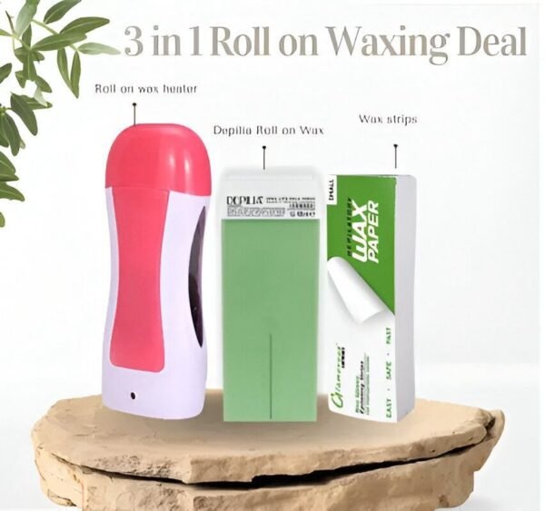 3 in 1 wax heater machine for hair removal | wax heater machine + wax cartrdige + wax strips | portable cartridge wax warmer with epilators