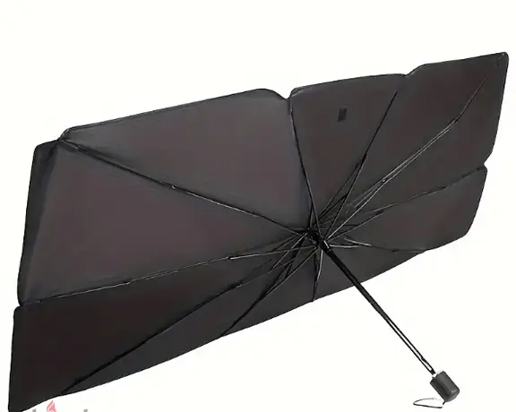 foldable car windshield umbrella sunshade | uv protection + heat blocker for all vehicles