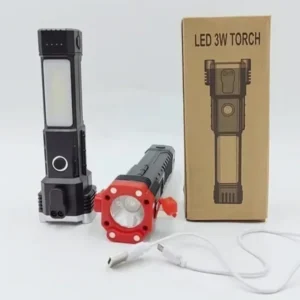 high power led torch light rechargeable flashlight and multifunctional tactical hammer power bank to charge the phone with box random color 6 5 1735732001.webp