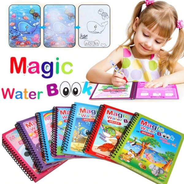 magic colouring book with water pen | mess free fun for kids