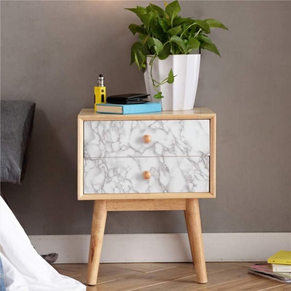 marble sheet sticker | white & grey | 60 x 200 cm